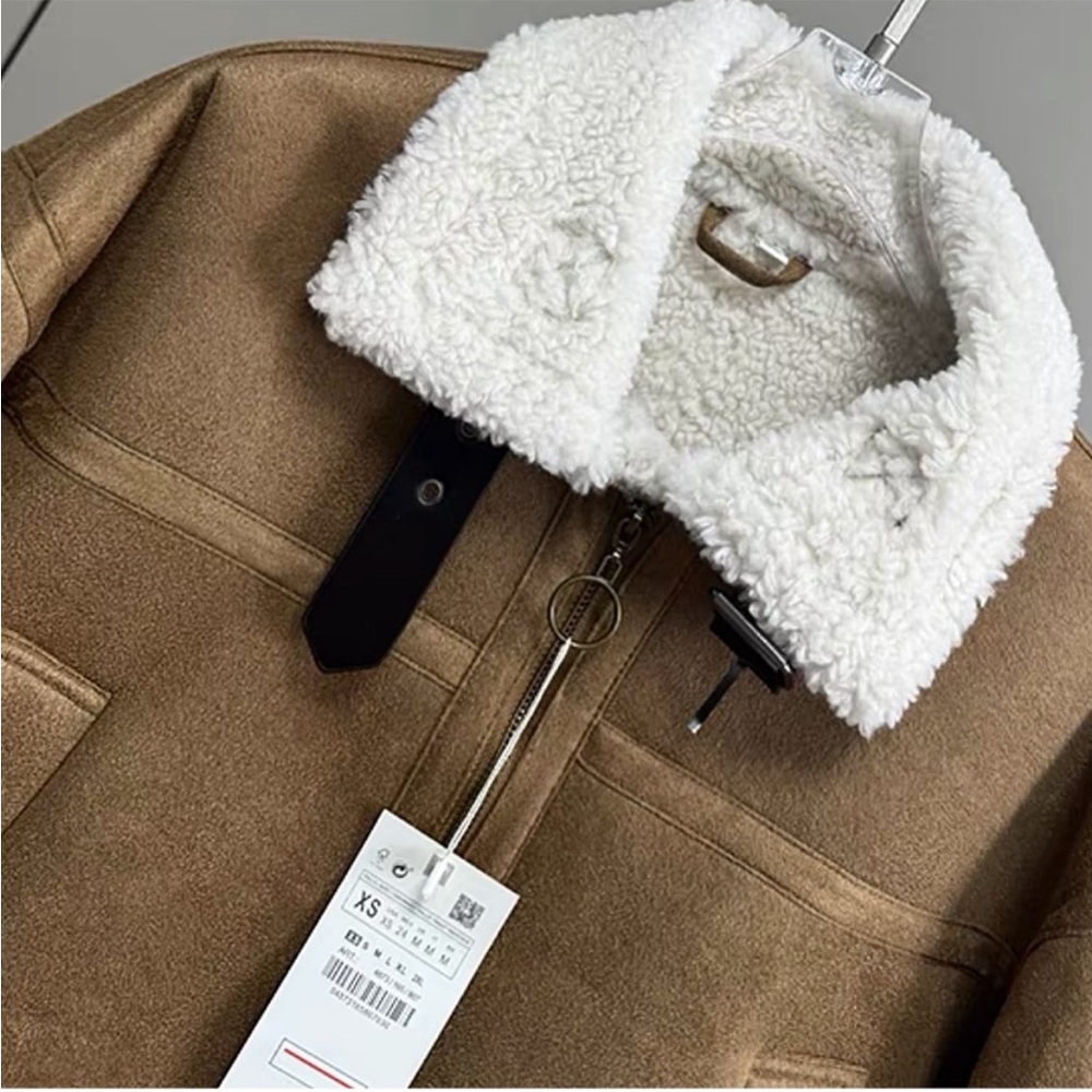 ZARA DOUBLE-FACED BIKER JACKET - Picture 16 of 16